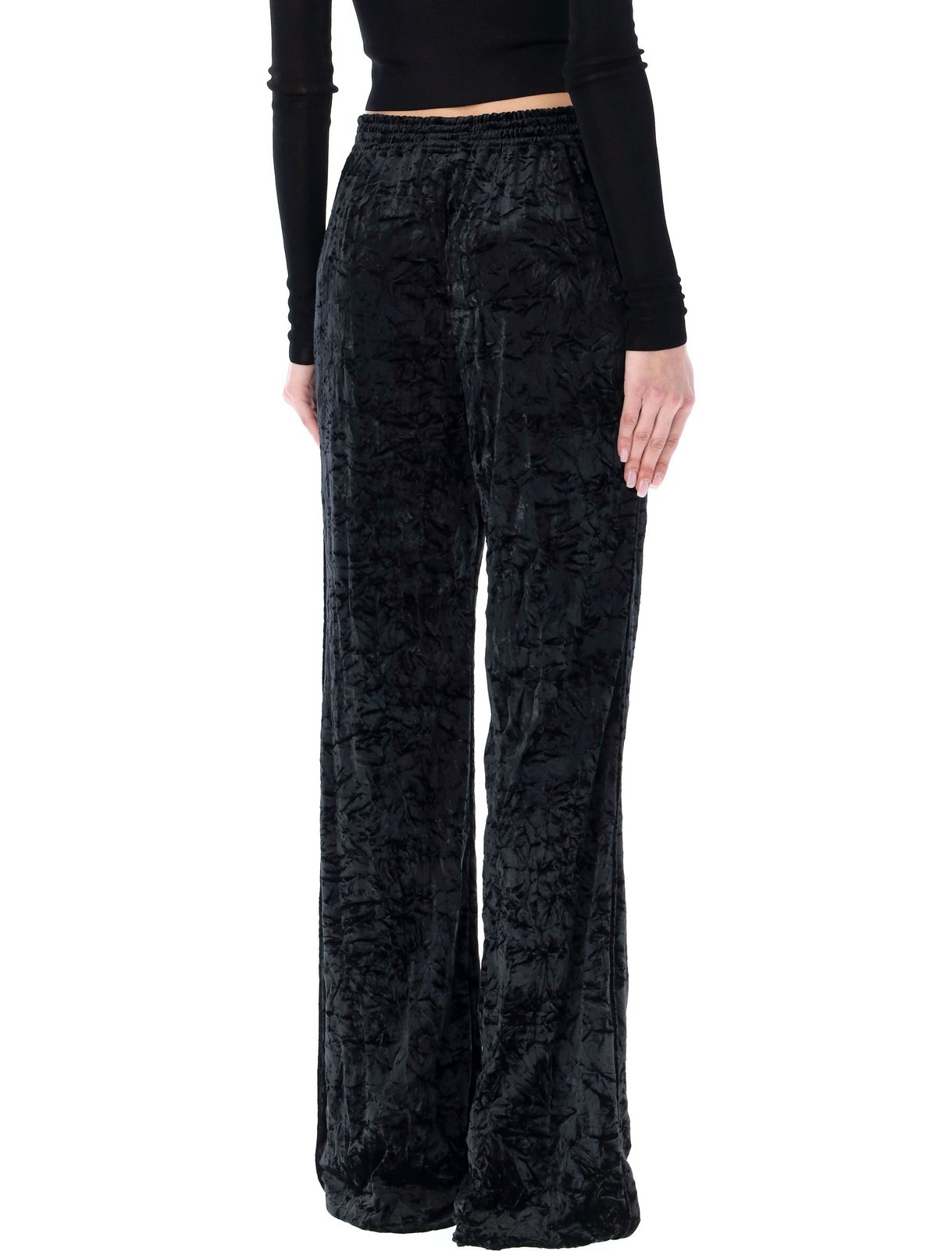 Saint Laurent Wide Leg Velvet Trousers