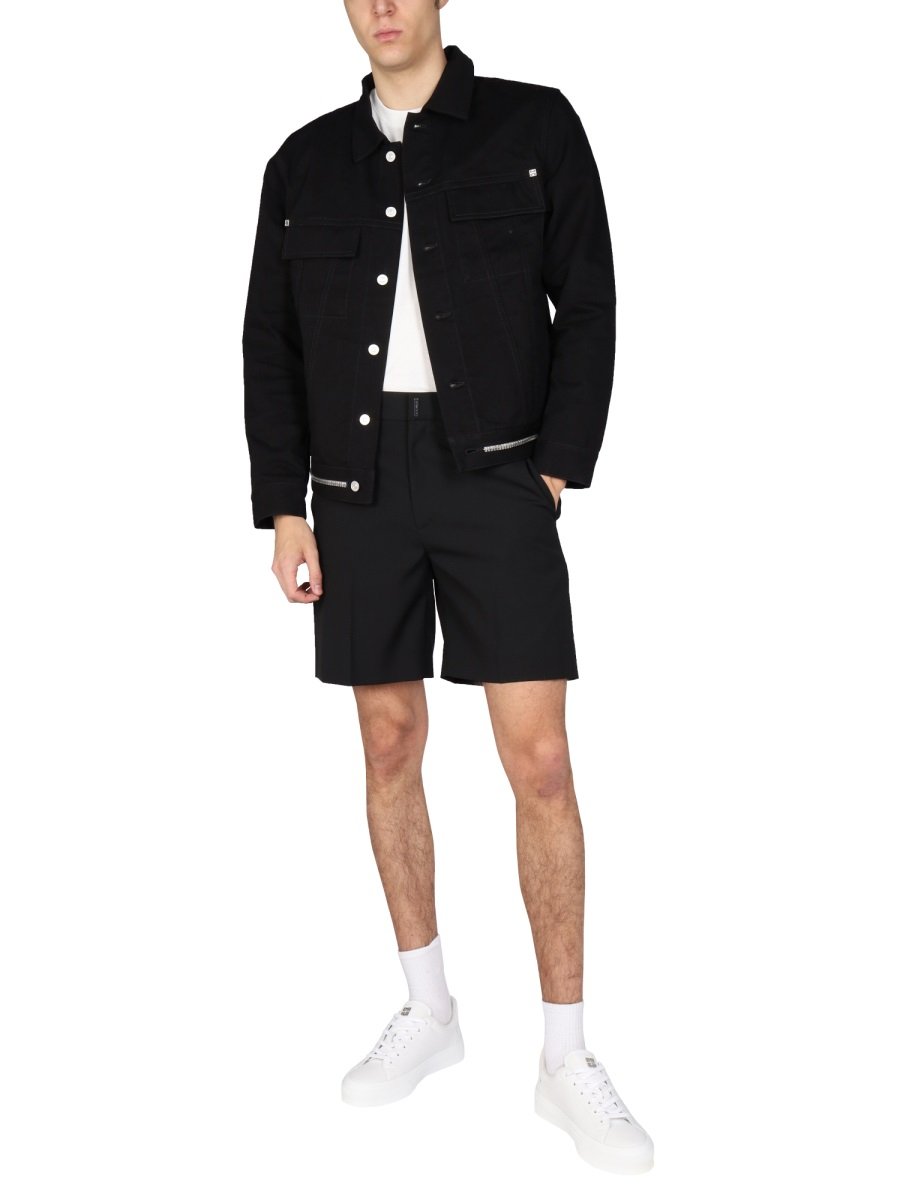 Givenchy Logo Plaque Bermuda Shorts
