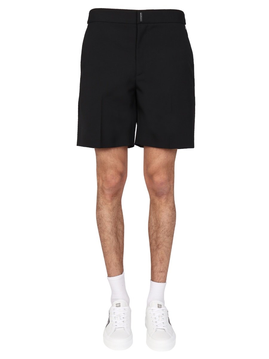 Givenchy Logo Plaque Bermuda Shorts
