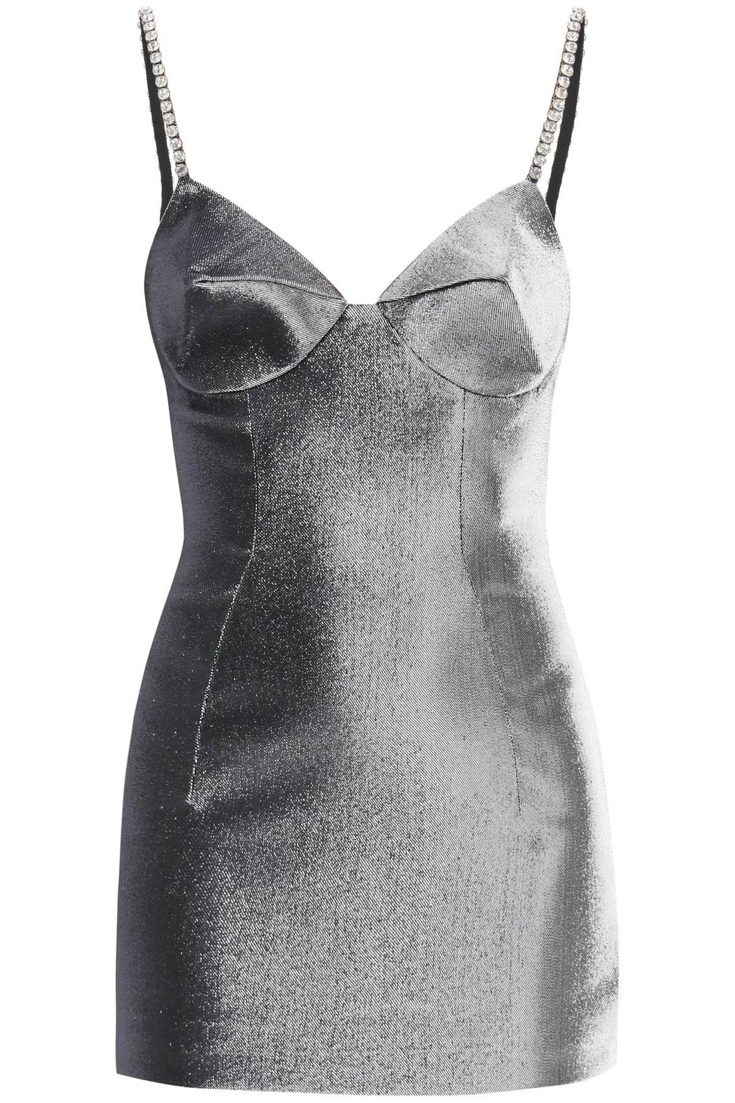 Area Bustier-Style Metallic Minidress