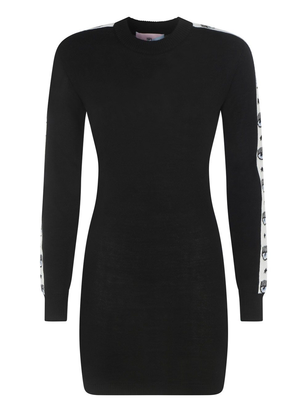 Chiara Ferragni Logo Tape Crewneck Knitted Dress