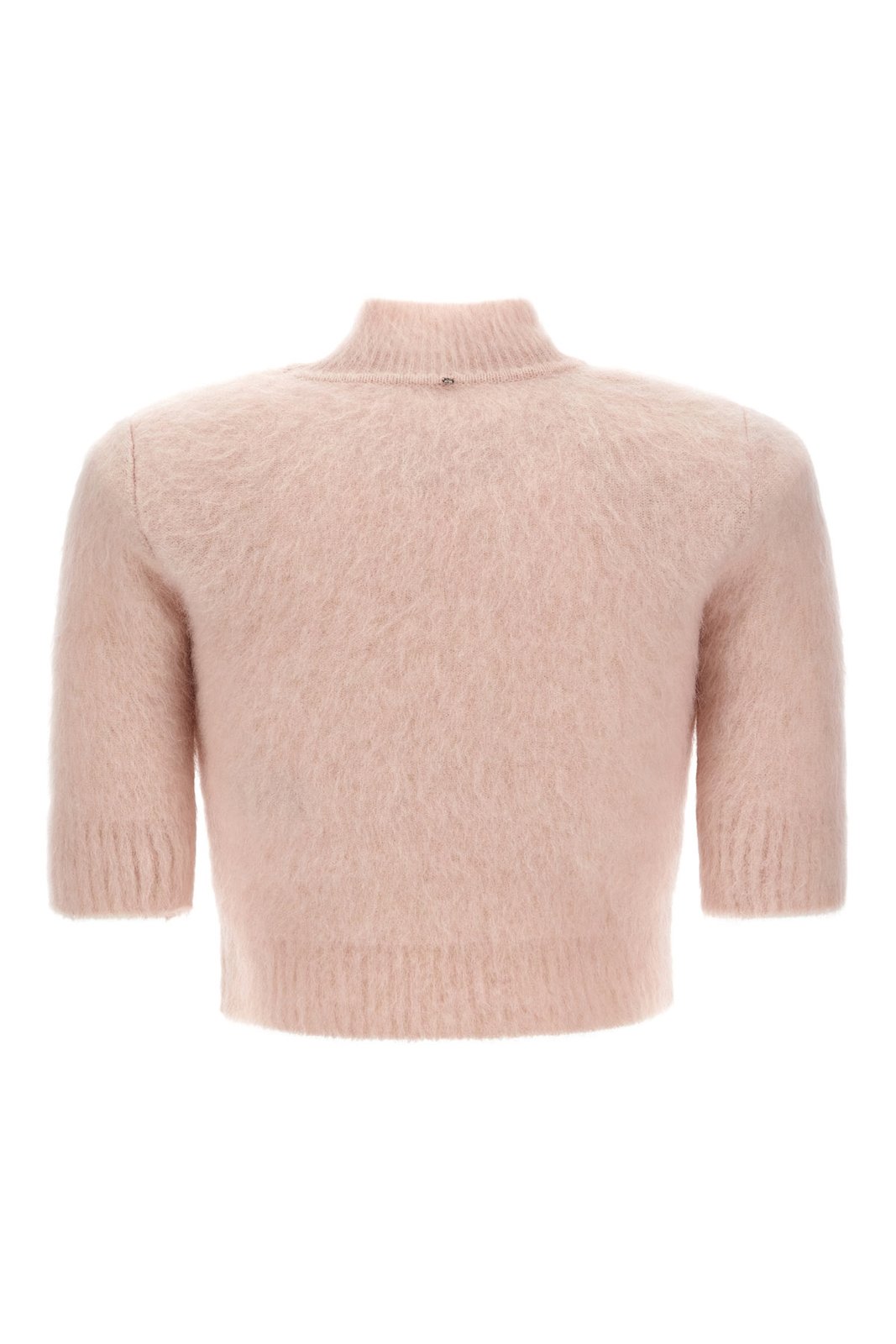 Sportmax High Neck Short-Sleeved Knitted Top
