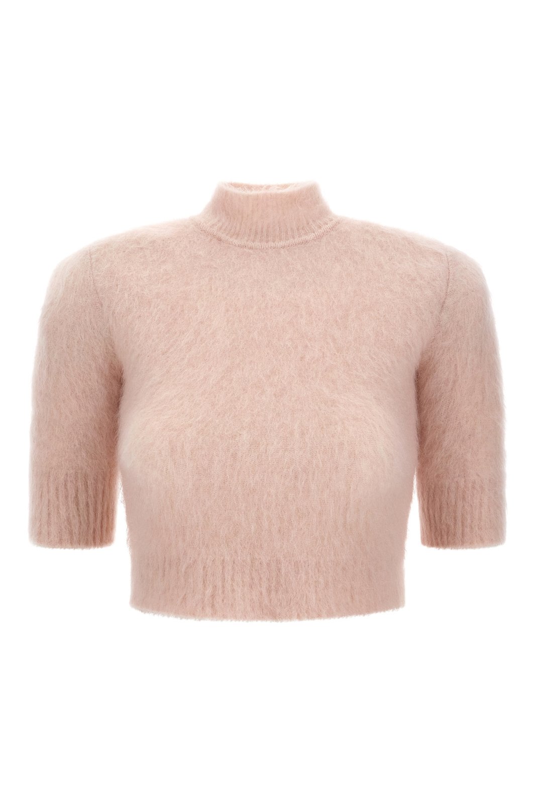 Sportmax High Neck Short-Sleeved Knitted Top