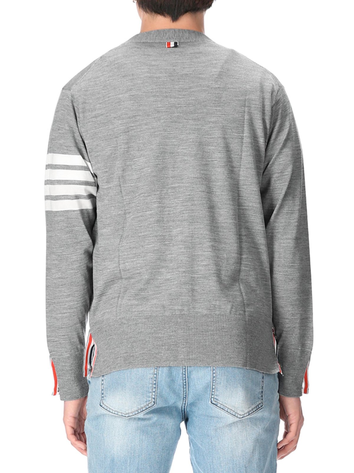 Thom Browne 4-Bar V-Neck Knitted Cardigan