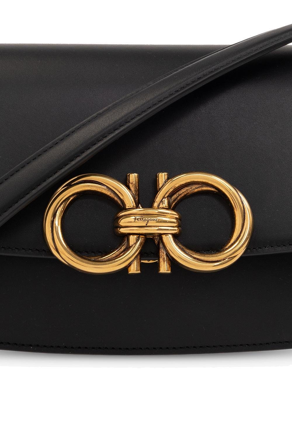 Ferragamo Trapezio Logo Plaque Small Crossbody Bag