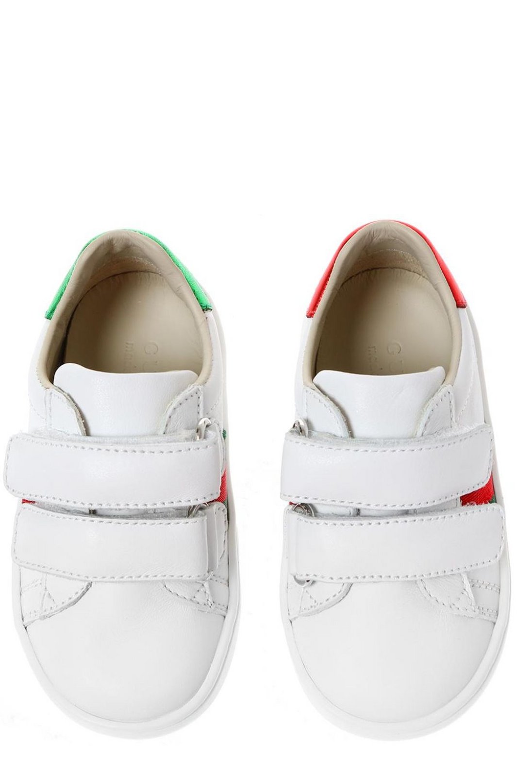 Gucci Kids Stripe Detailed New Ace Touch-Strap Sneakers