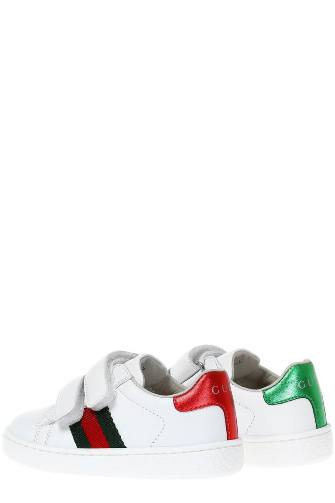 Gucci Kids Stripe Detailed New Ace Touch-Strap Sneakers