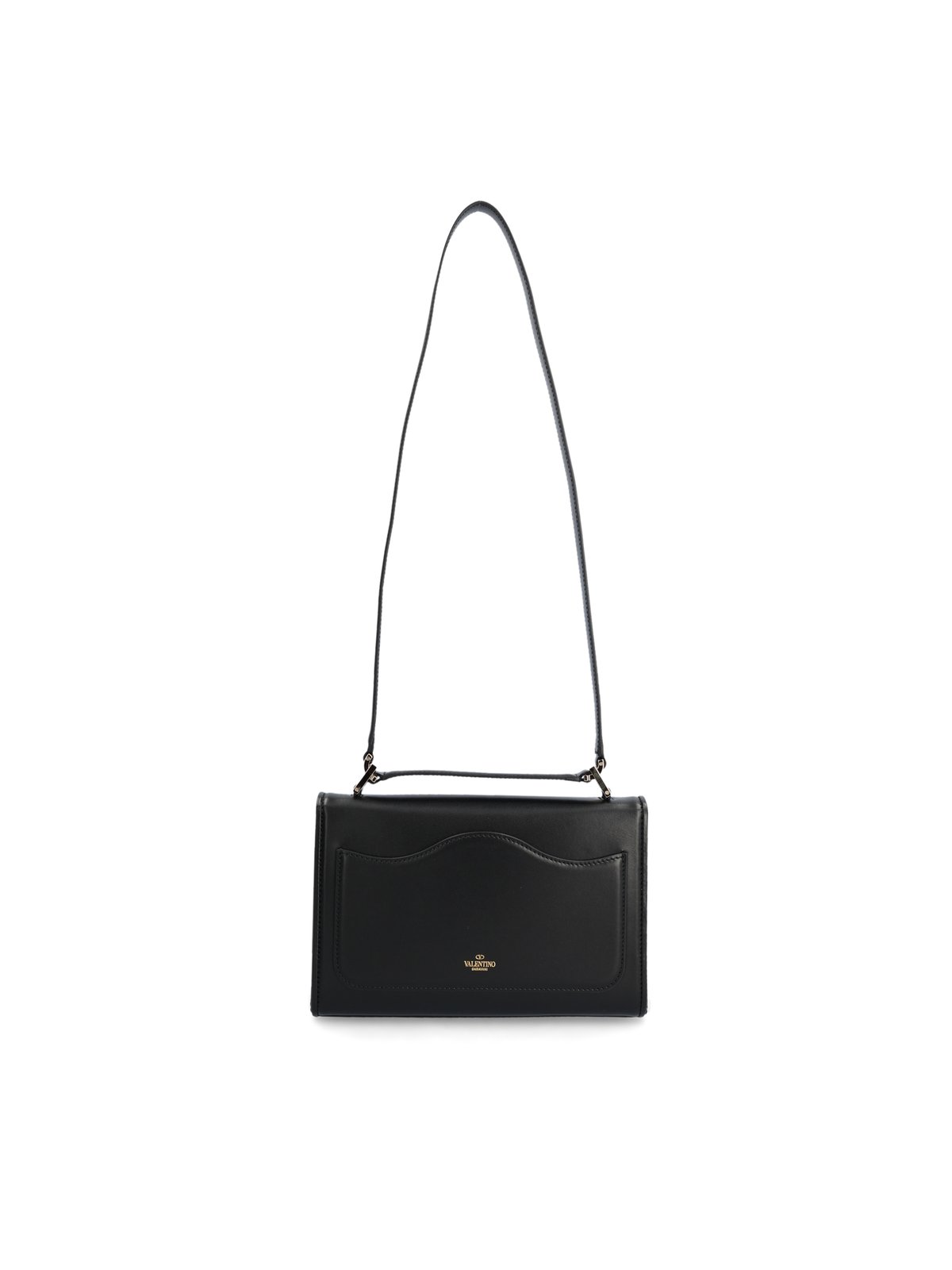 Valentino VLogo Plaque Foldover Top Shoulder Bag