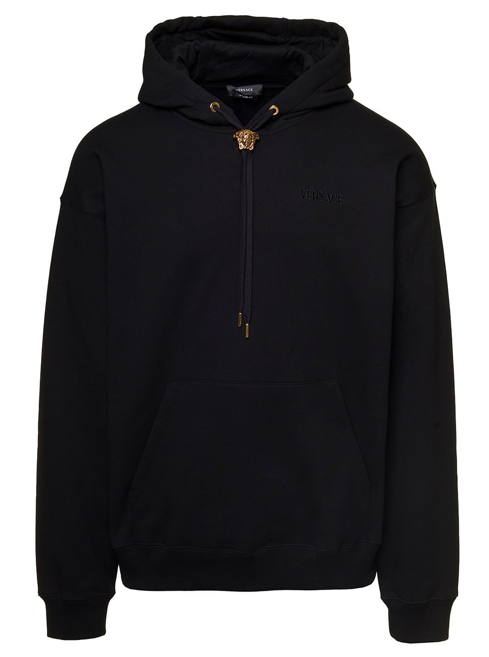 Versace Medusa Head Detailed Drawstring Hoodie