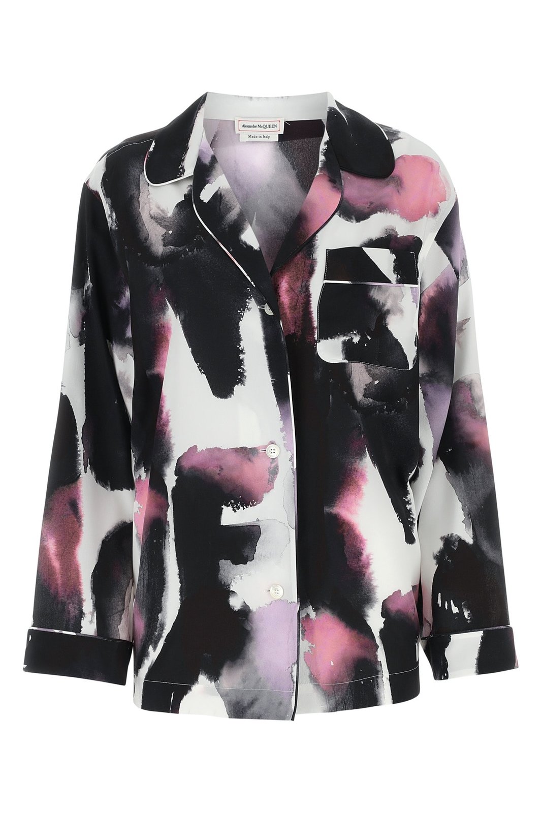 Alexander McQueen Abstract Print Button-Up Shirt