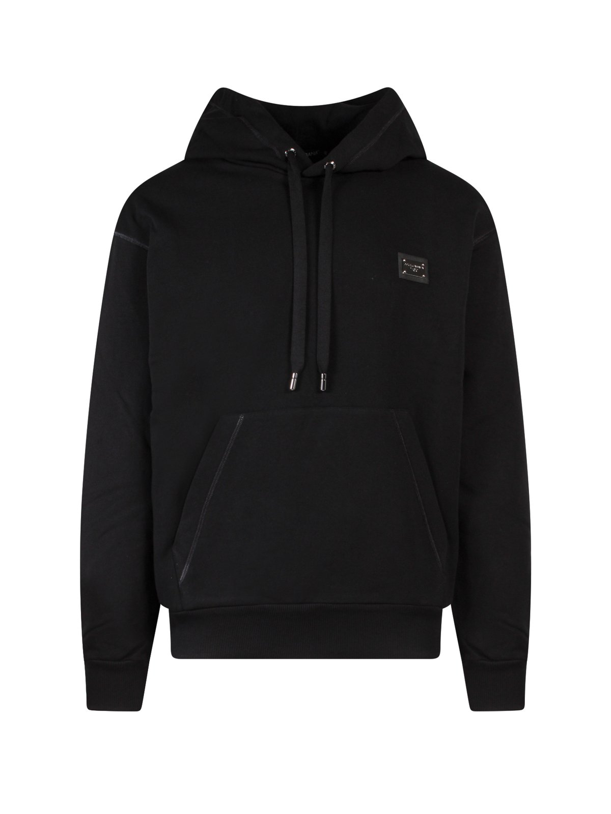 Dolce & Gabbana Logo Plaque Drawstring Hoodie 2 Dolce & Gabbana Logo Plaque Drawstring Hoodie