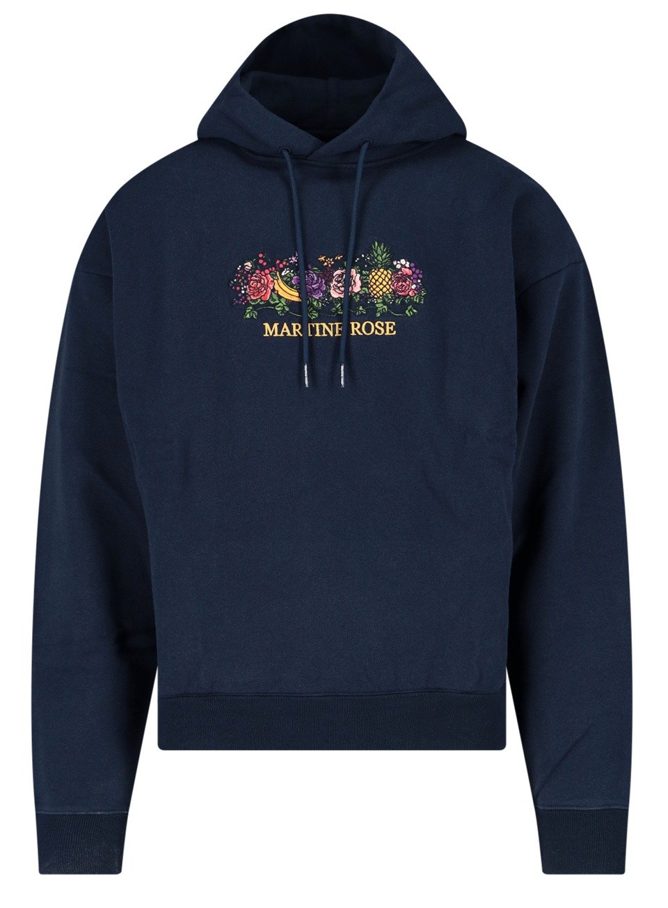 Martine Rose Floral Embroidered Drawstring Hoodie