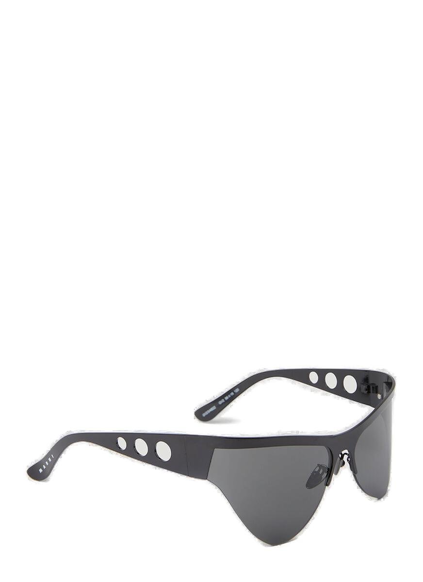 Marni Eyewear Triangular Rimless Frame Sunglasses