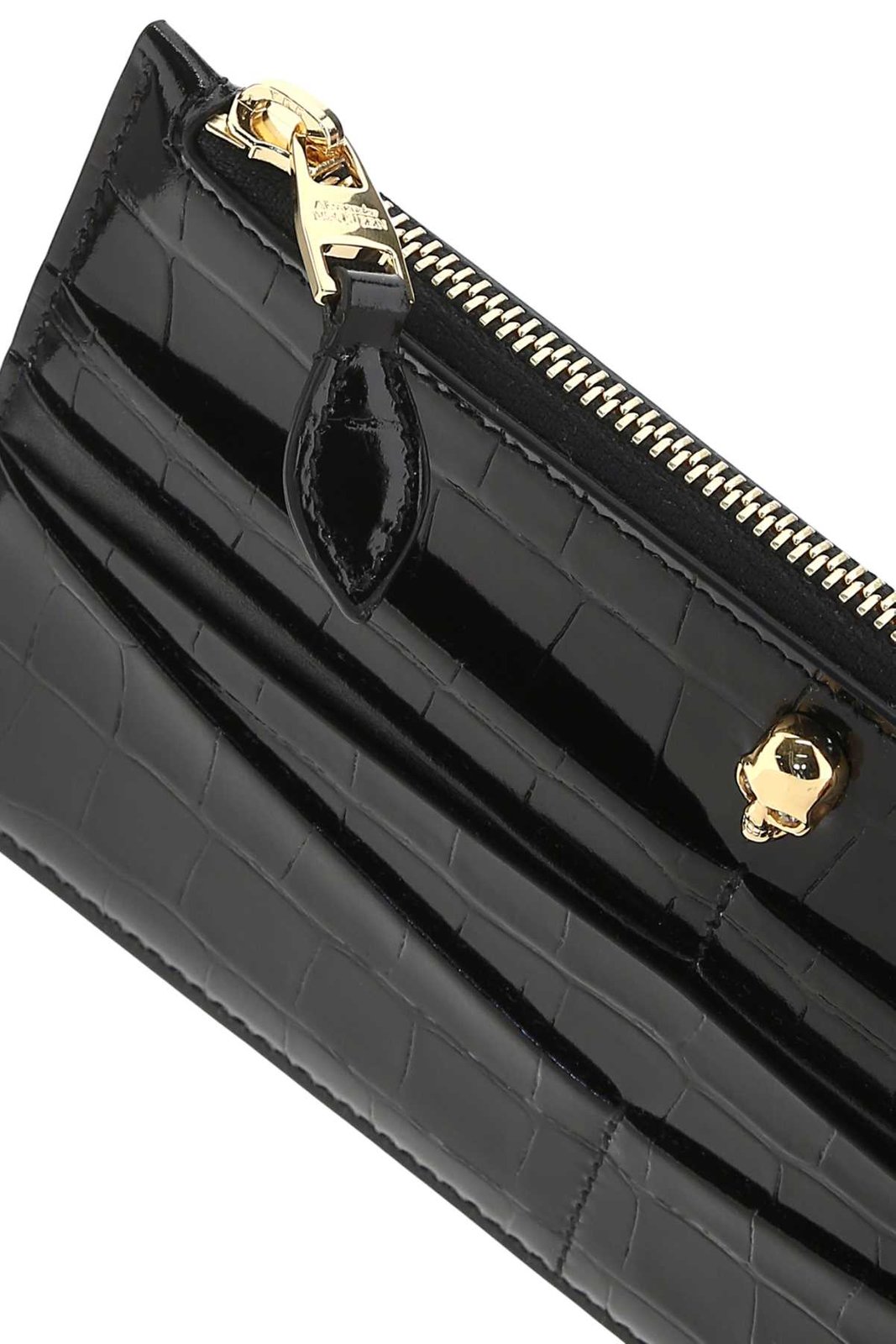 Alexander McQueen Skull Embossed Zipped Wallet