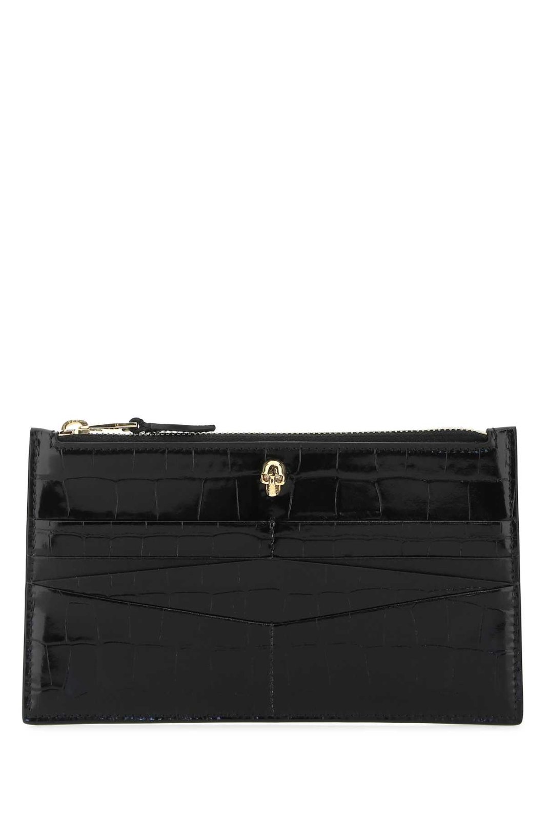 Alexander McQueen Skull Embossed Zipped Wallet