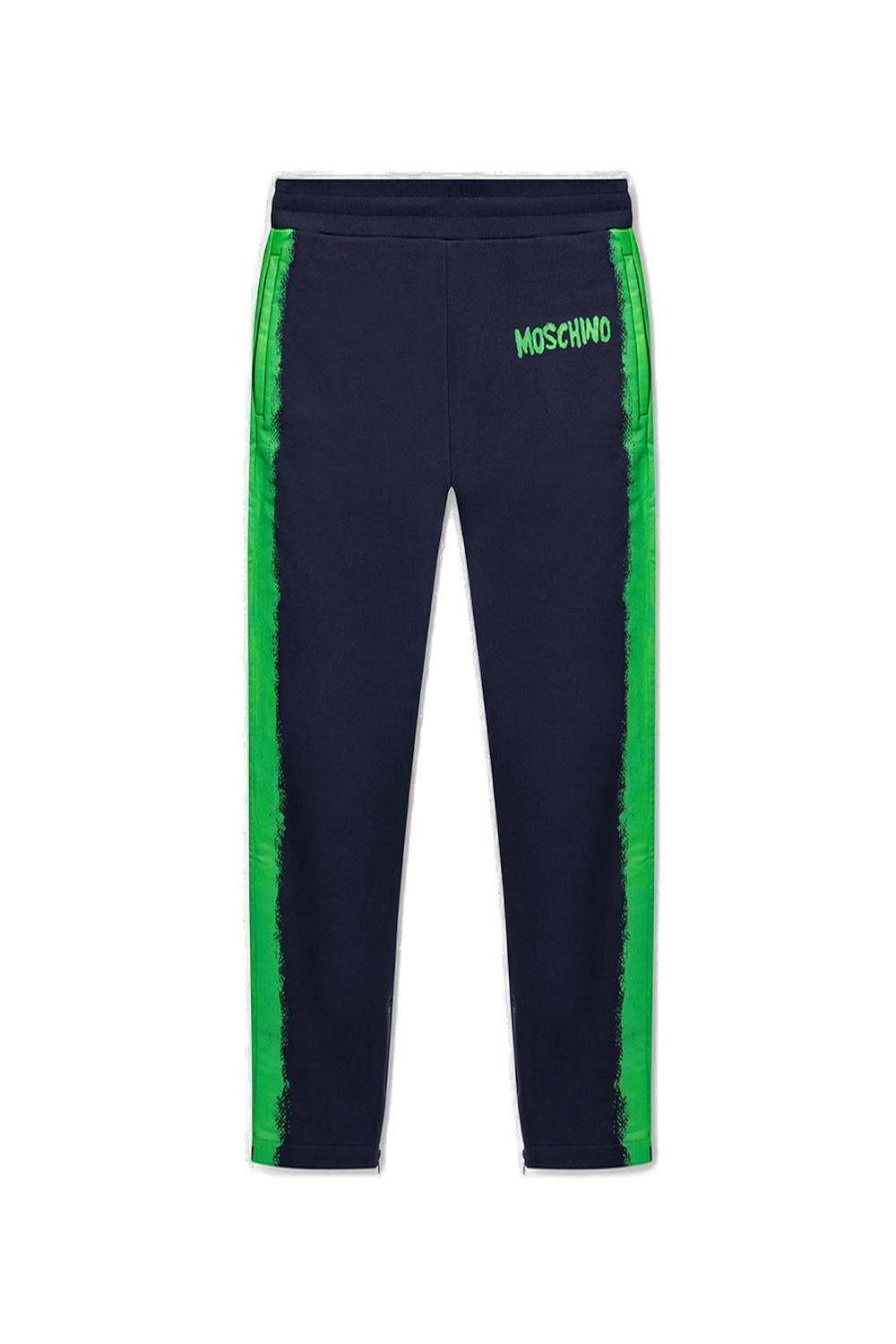 Moschino Logo Printed Tapered Sweat Pants