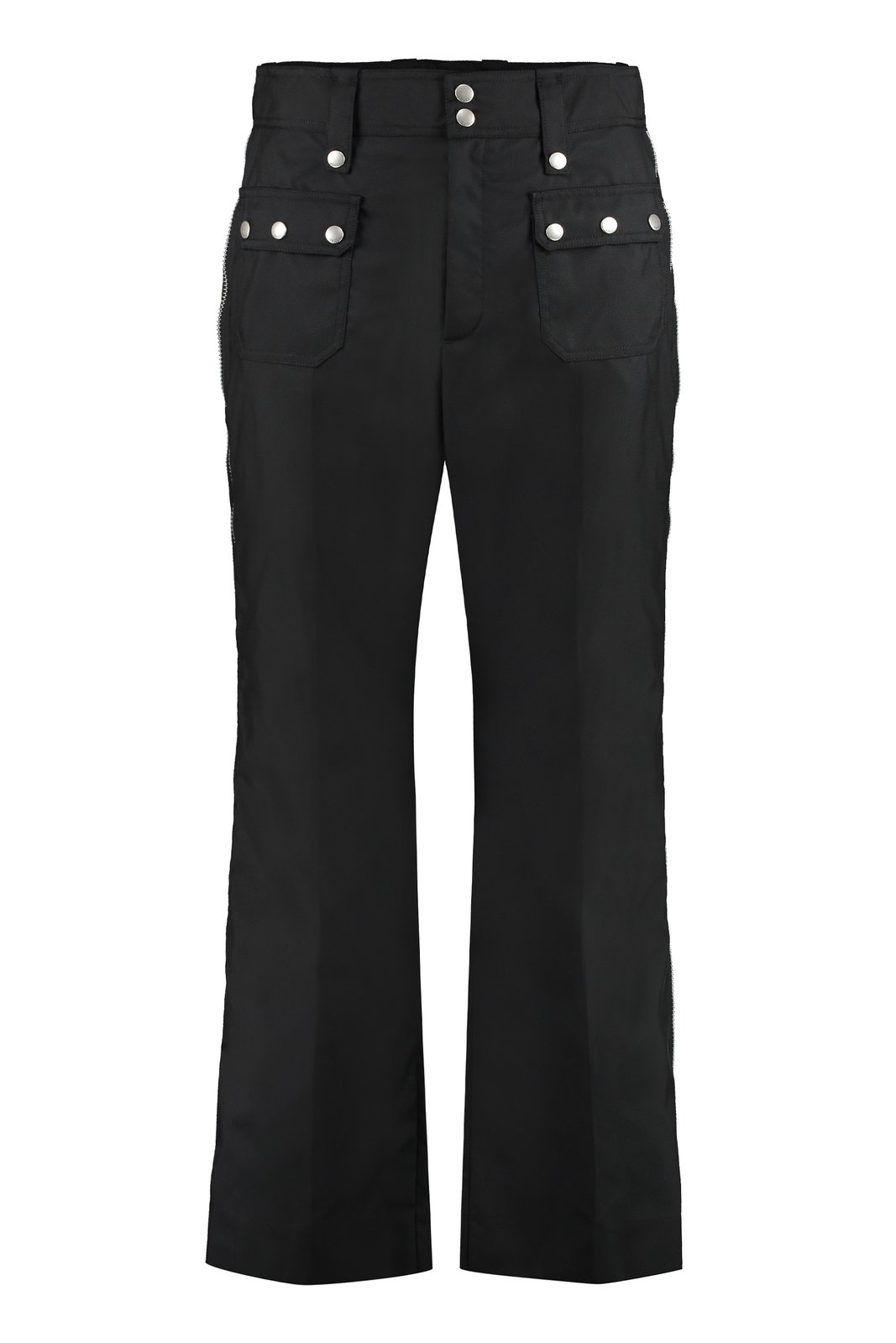 Gucci Zip Detail Over-Stud Motif Trousers