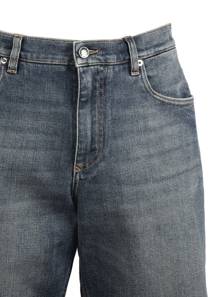 Dolce & Gabbana Logo Patch Straight Leg Shorts