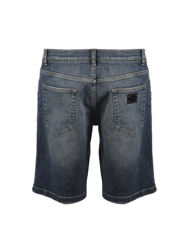 Dolce & Gabbana Logo Patch Straight Leg Shorts