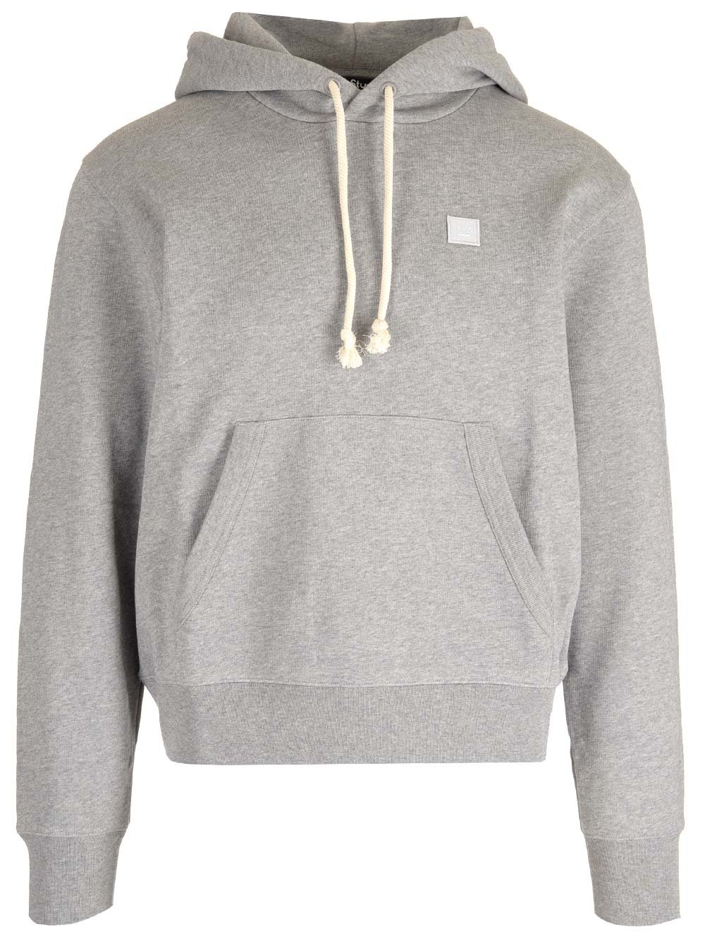 Acne Studios Face Logo Patch Drawstring Hoodie