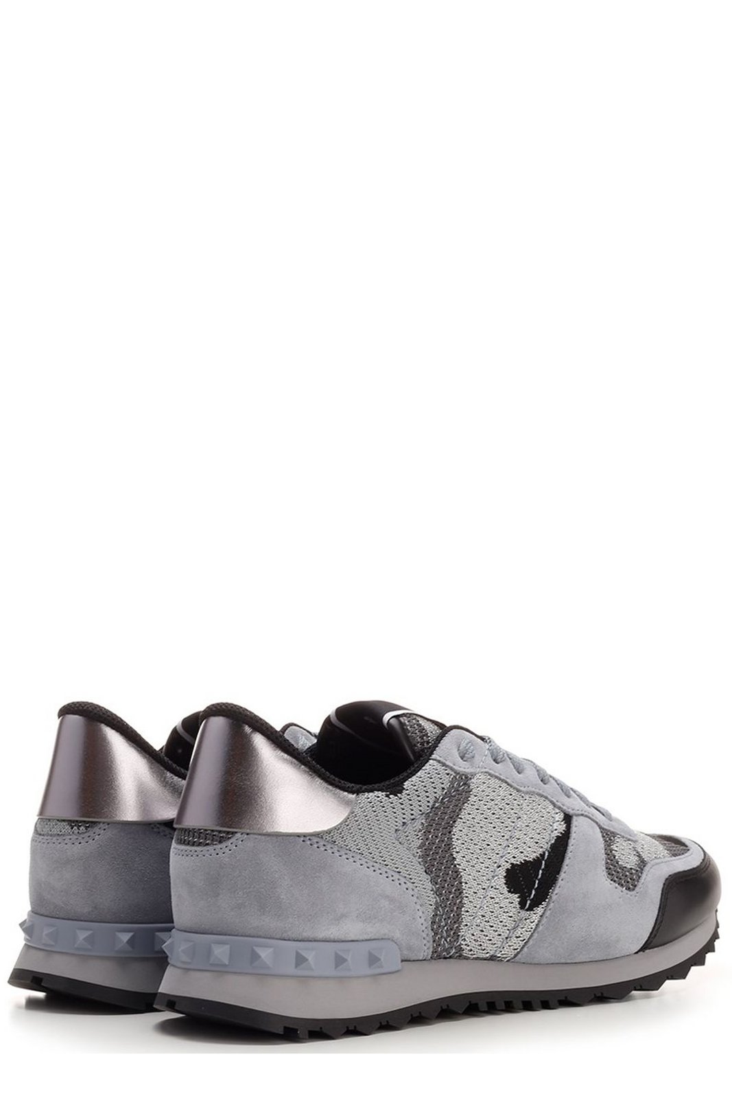 Valentino Garavani Camouflage Pattern Lace-Up Sneakers