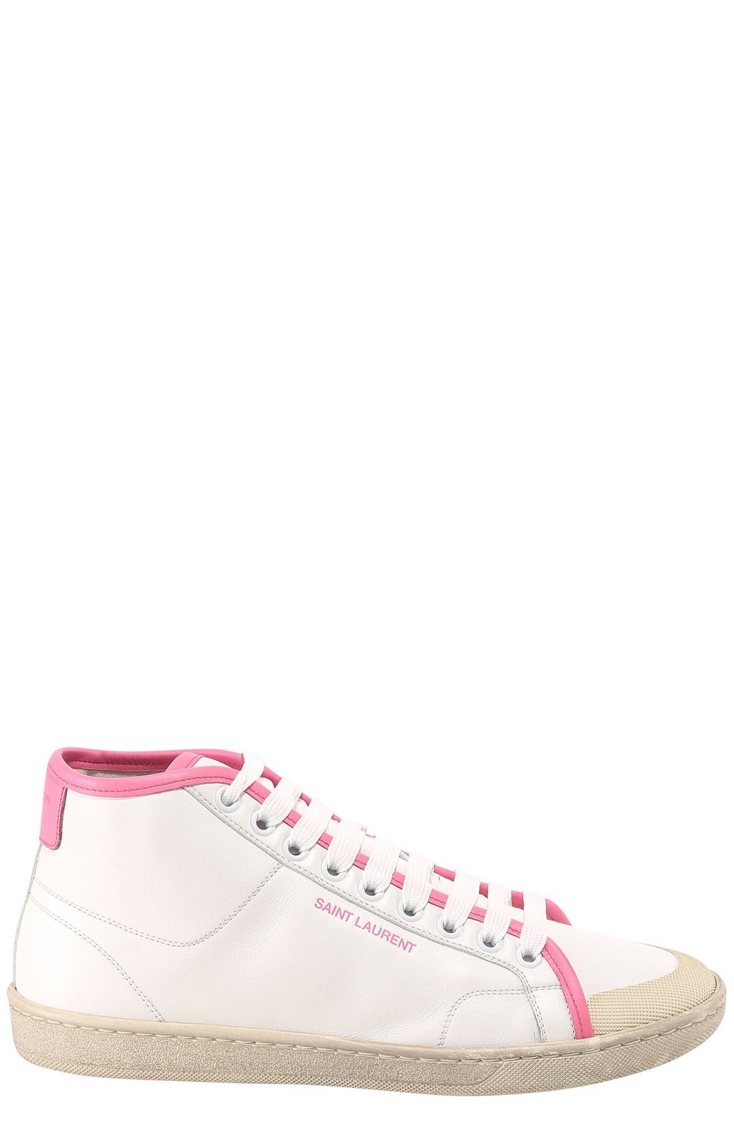 Saint Laurent Logo Mid-Top Sneakers