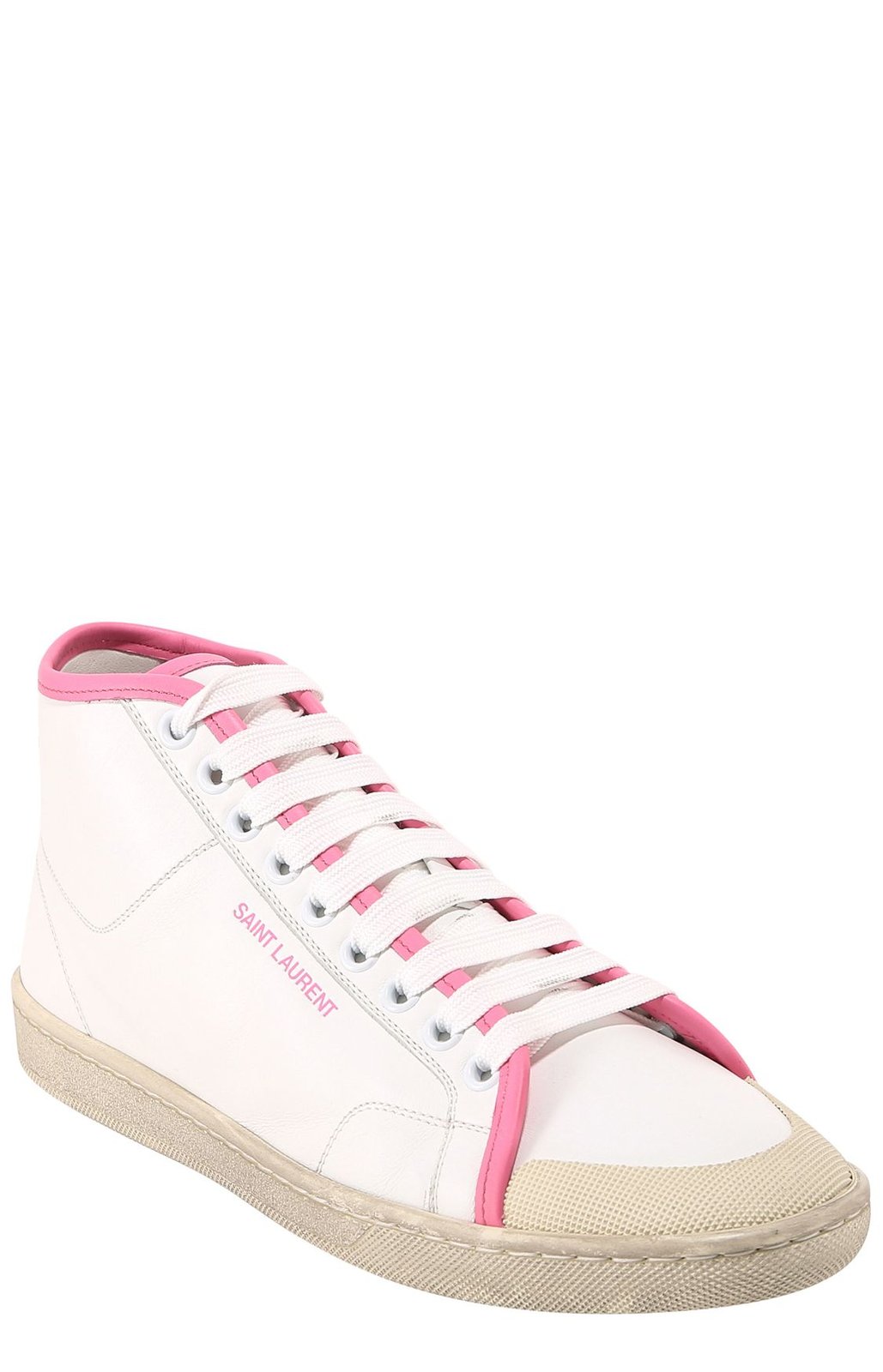 Saint Laurent Logo Mid-Top Sneakers