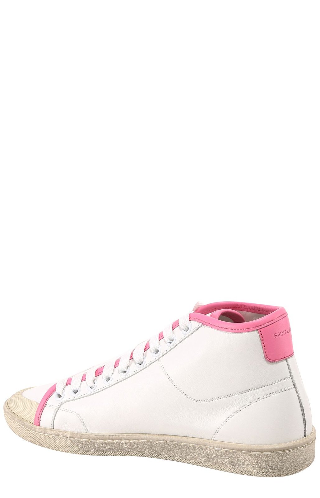Saint Laurent Logo Mid-Top Sneakers