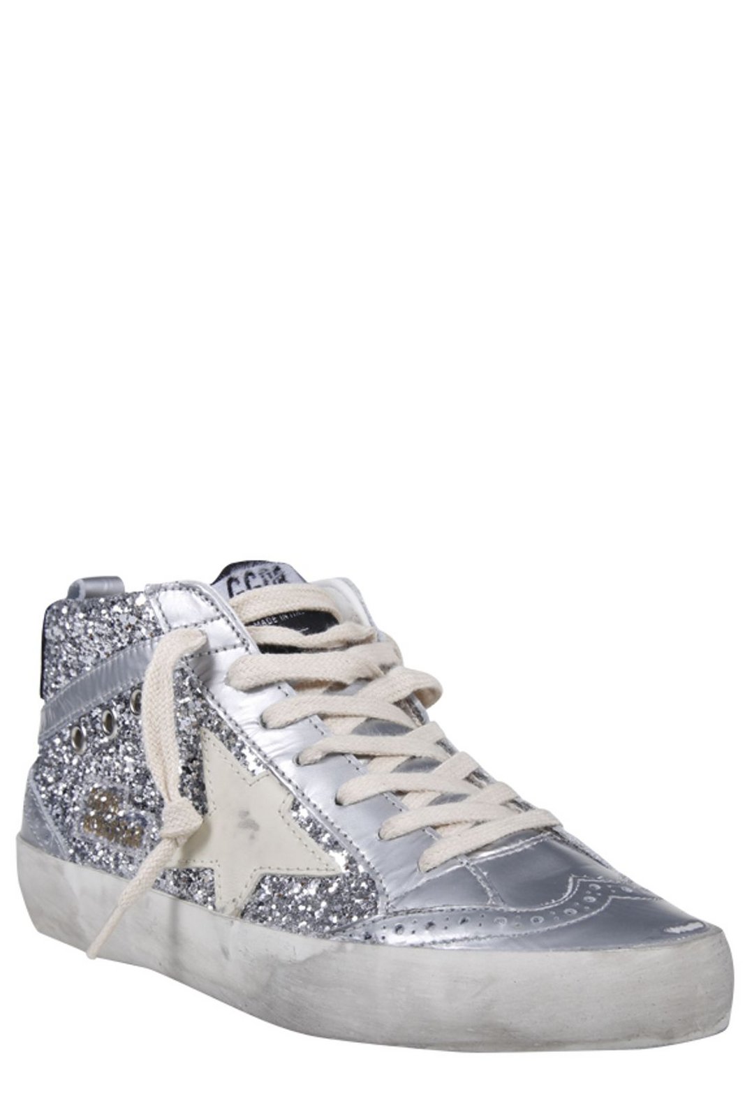 Golden Goose Deluxe Brand Mid-Star Glitter Sneakers