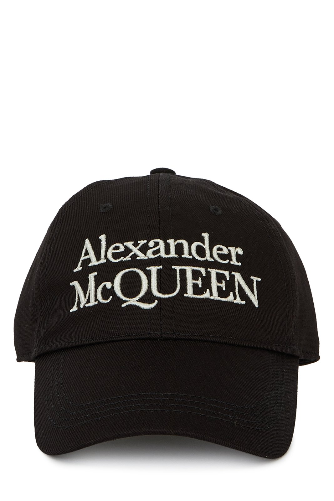 Alexander McQueen Logo Embroidered Curved Peak Cap