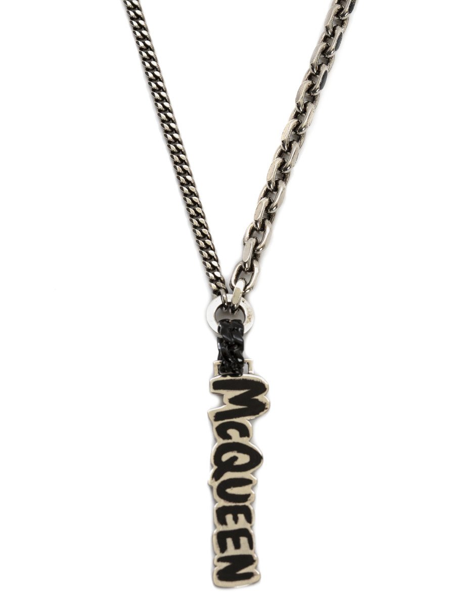Alexander McQueen Graffiti Logo Necklace