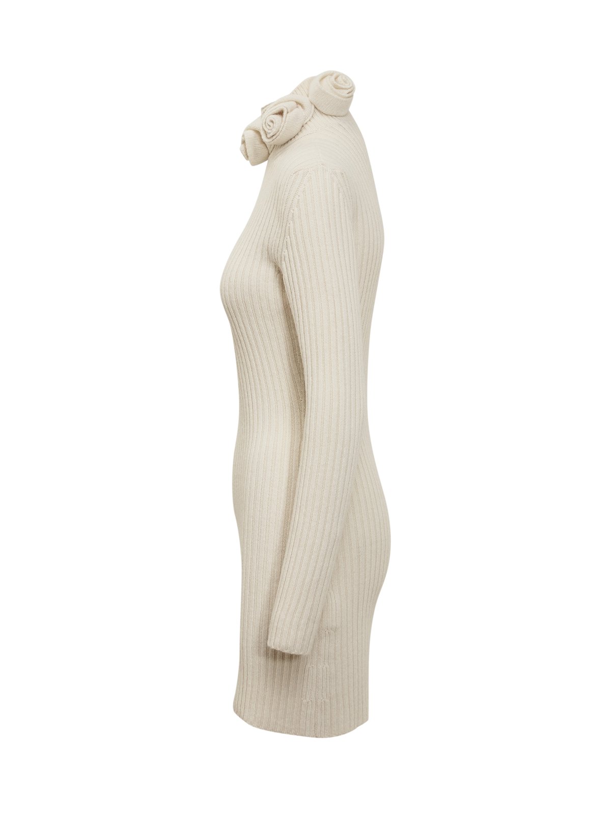 Blumarine Rose Detailed Knitted Mini Dress