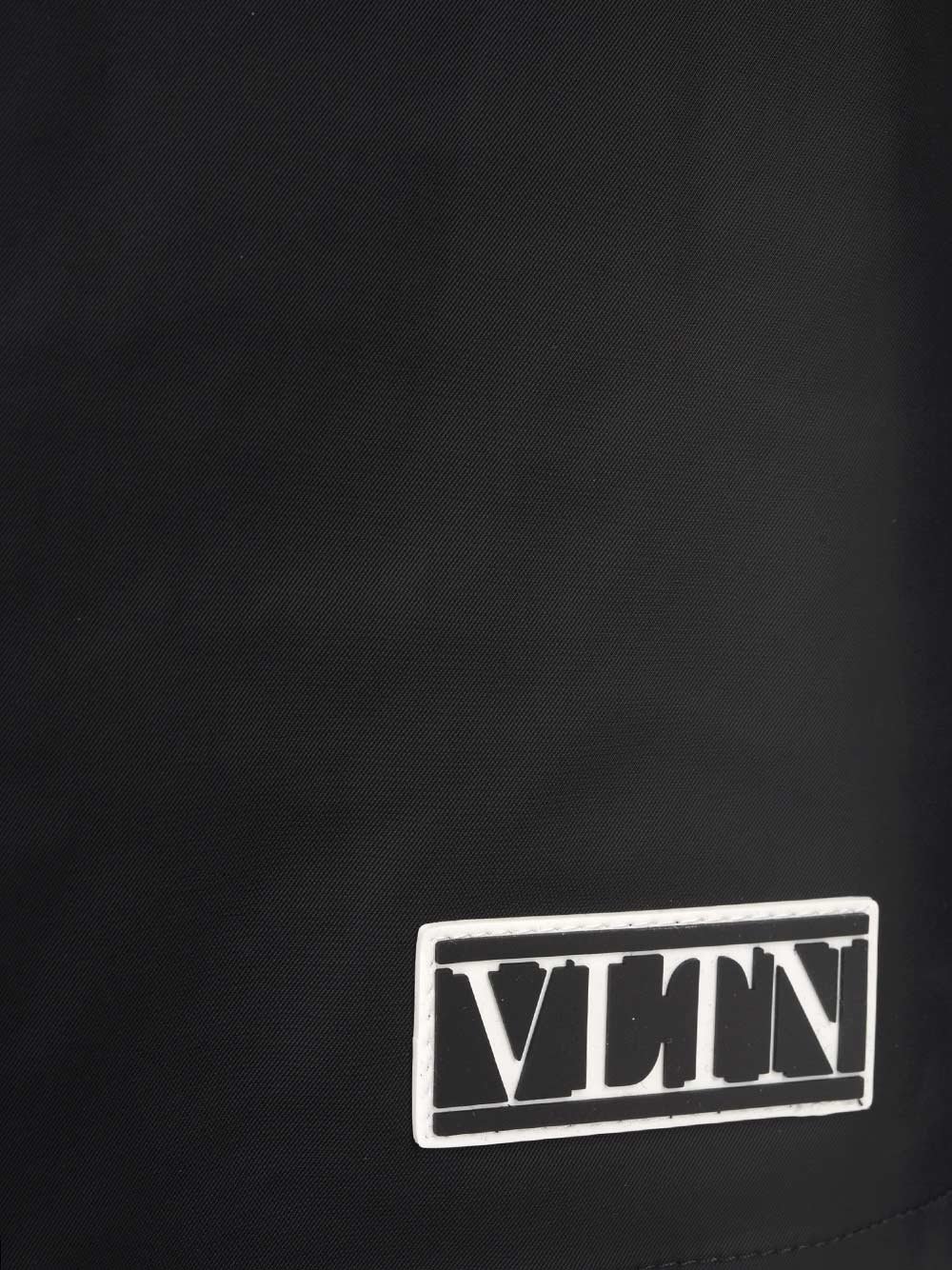 Valentino Logo Patch Single-Breasted Coat