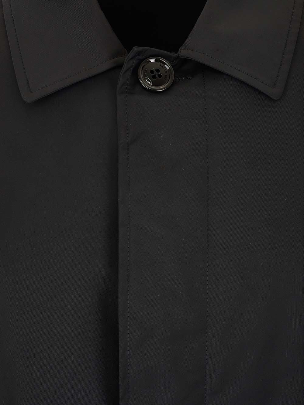 Valentino Logo Patch Single-Breasted Coat