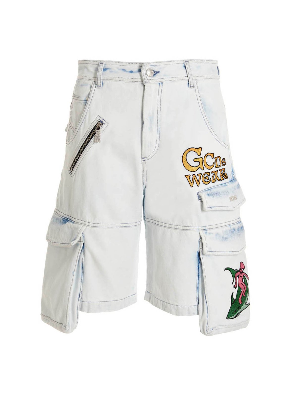 GCDS Embroidered Ultracargo Bermuda Shorts