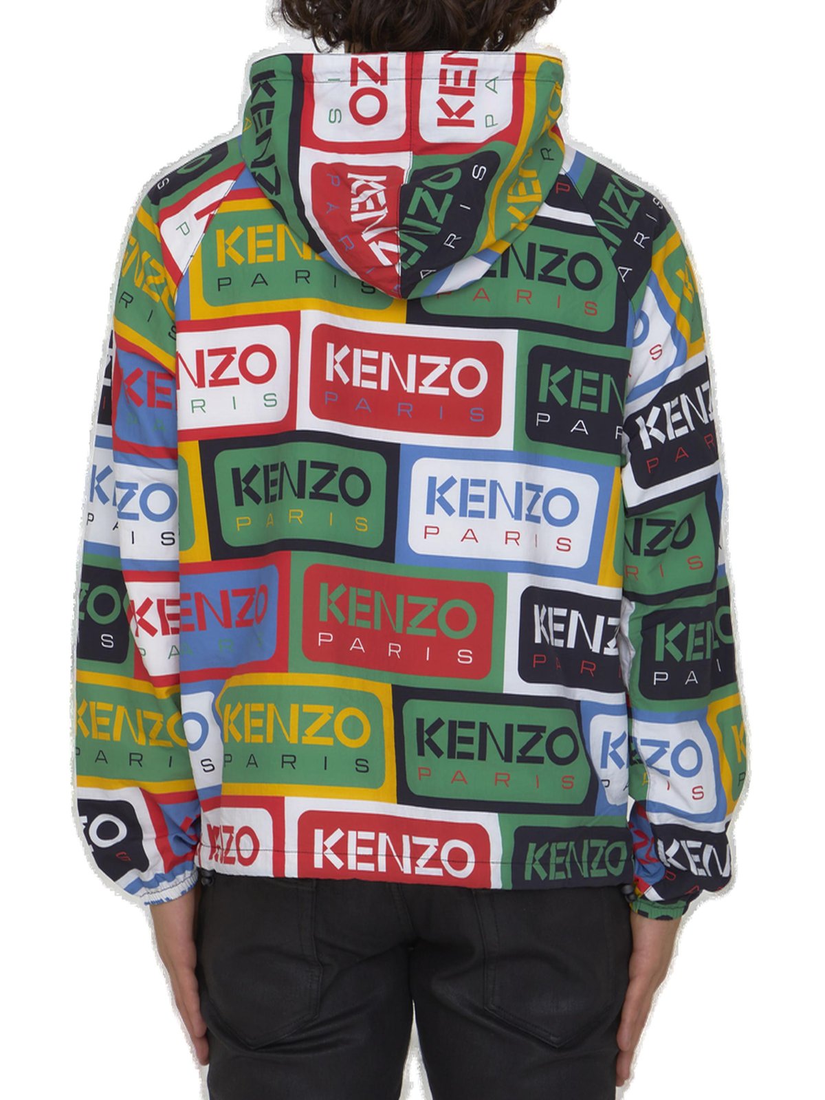 Kenzo Allover Logo Printed Half-Zipped Jacket 1 Kenzo Allover Logo Printed Half-Zipped Jacket
