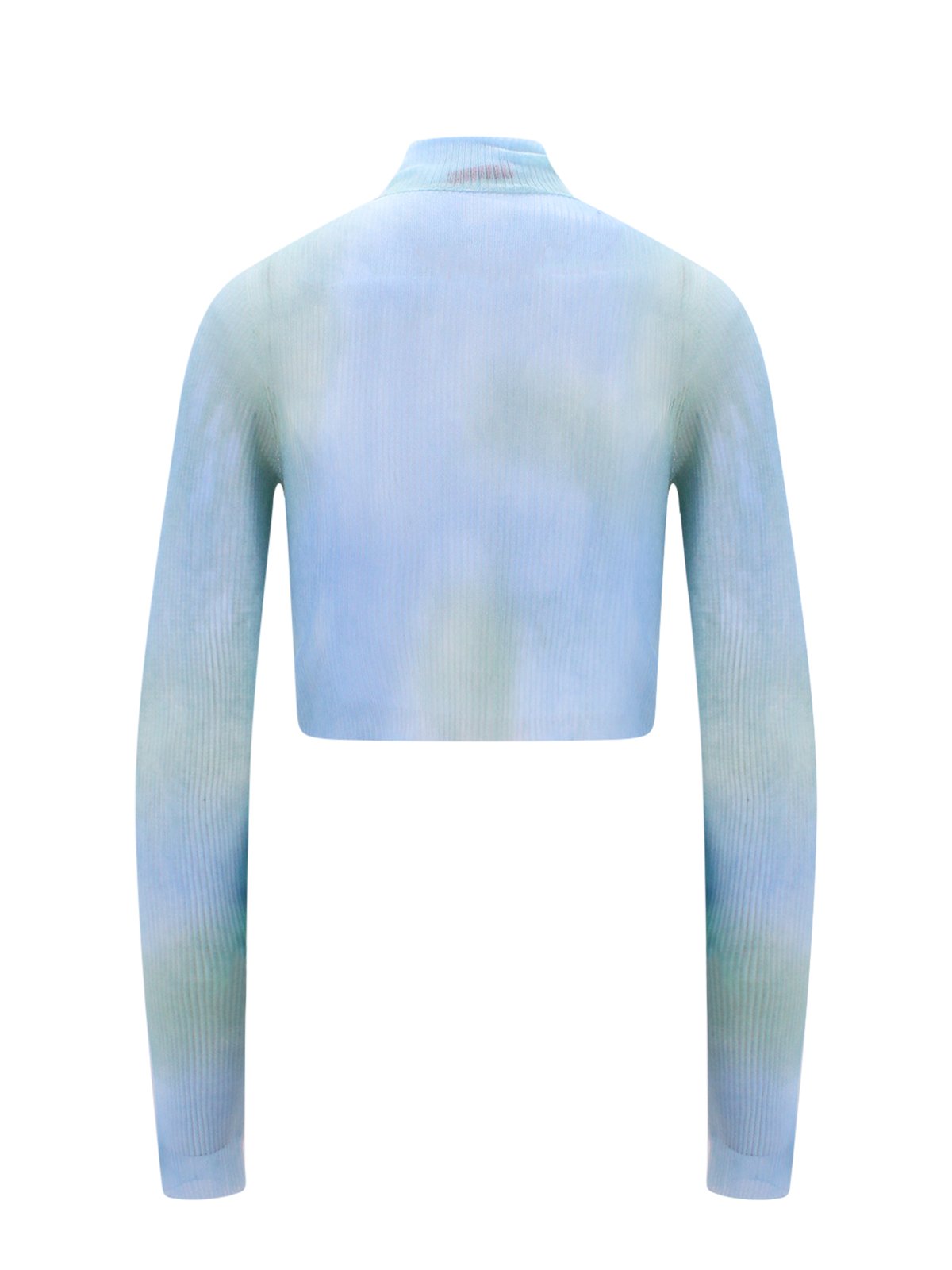 Off-White Tie-Dye Turtleneck Cropped Top