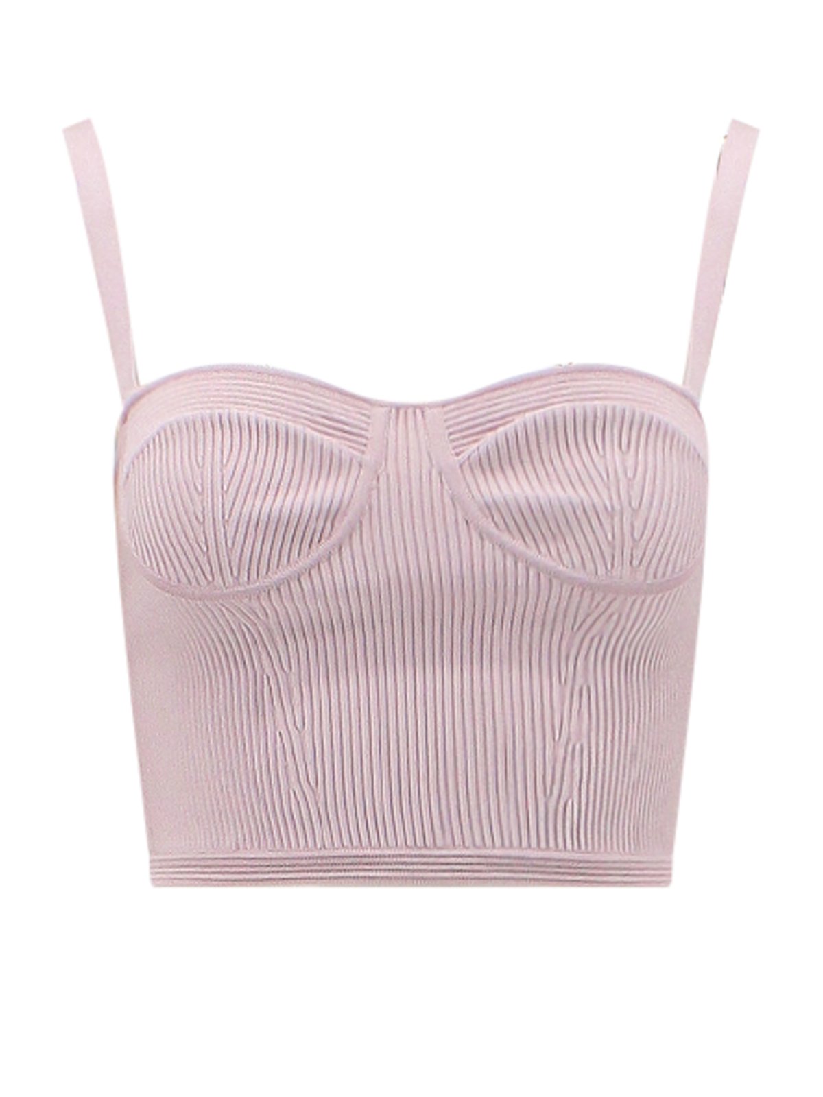 Alexander McQueen Ribbed Cropped Bustier Top