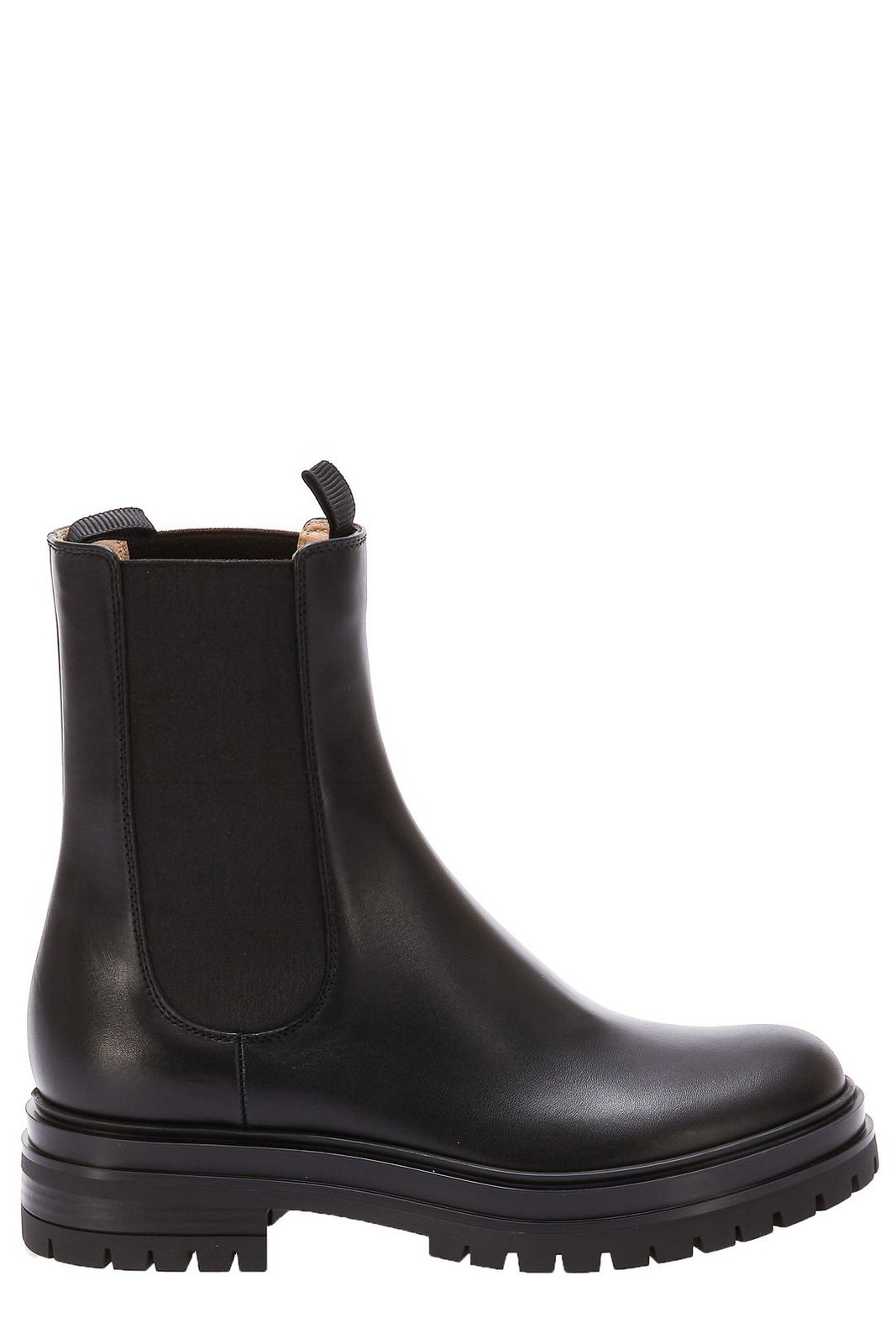 Gianvito Rossi Round-Toe Slip-On Combat Boots