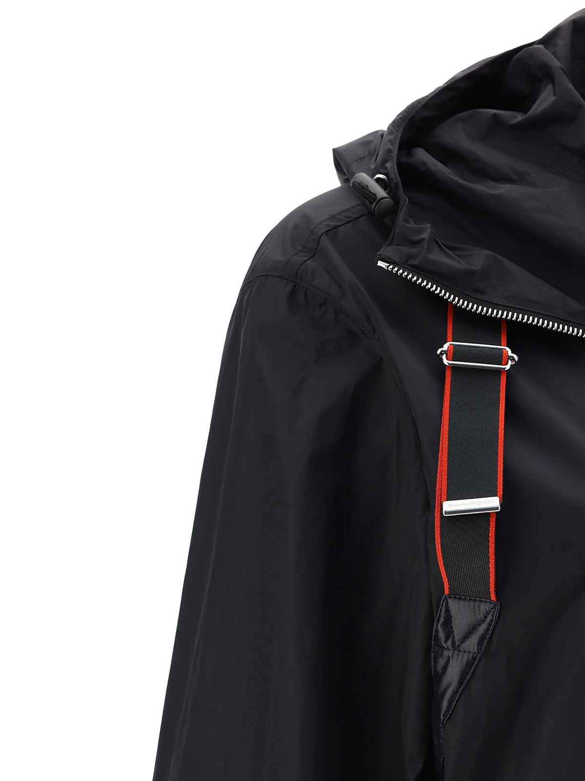 Alexander McQueen Logo Tape Detailed Windbreaker