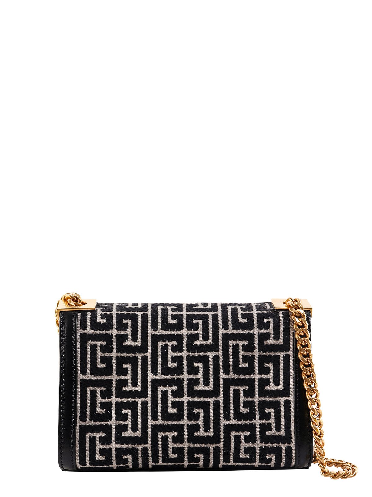 Balmain Monogram Logo Detailed Mini Shoulder Bag 3 Balmain Monogram Logo Detailed Mini Shoulder Bag