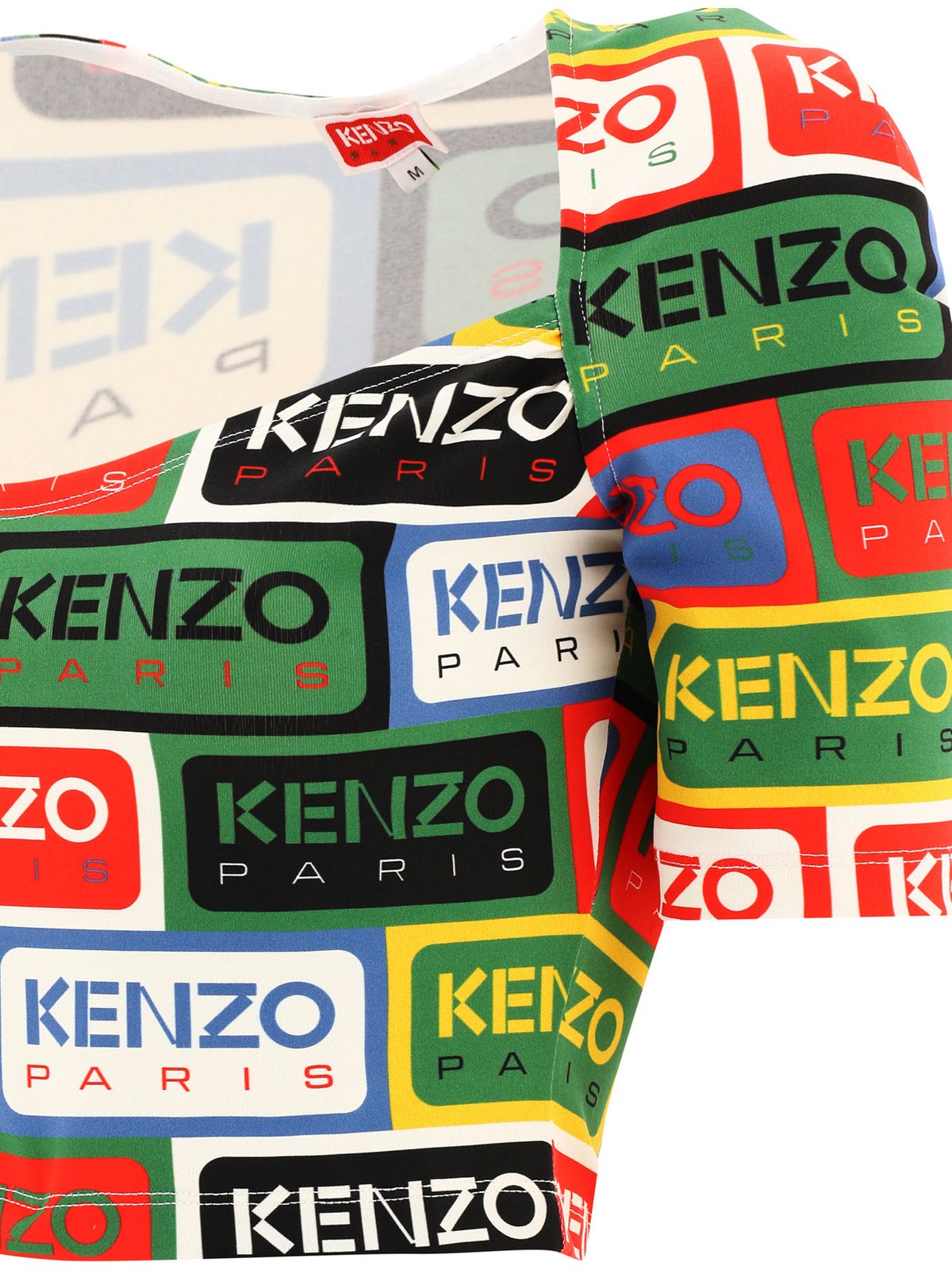 Kenzo All-Over Logo Printed Crewneck Crop Top 4 Kenzo All-Over Logo Printed Crewneck Crop Top