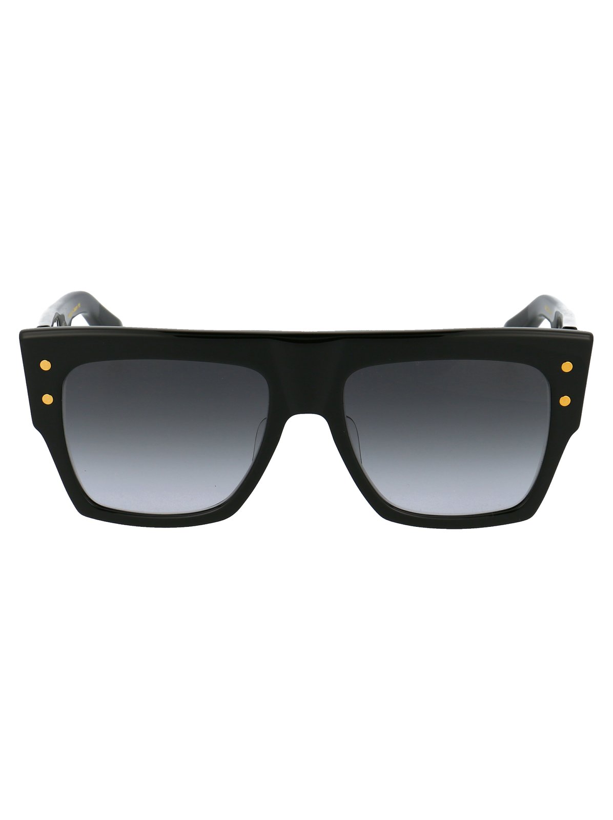 Balmain Eyewear Curved Tip Square Frame Sunglasses