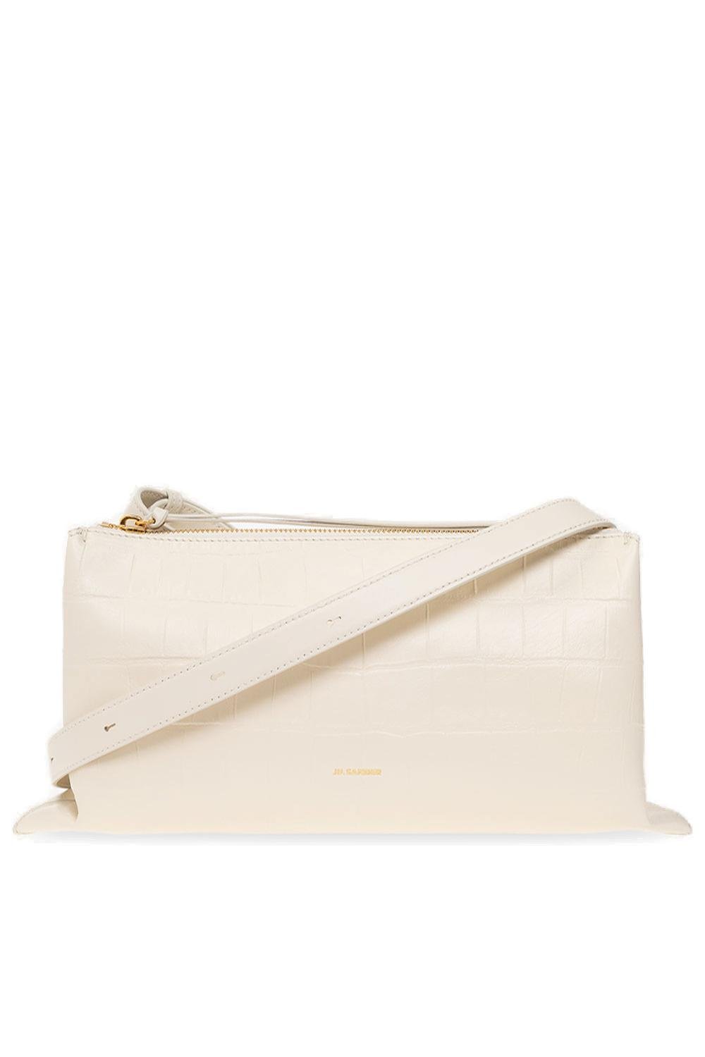 Jil Sander Embossed Logo Printed Crossbody Bag