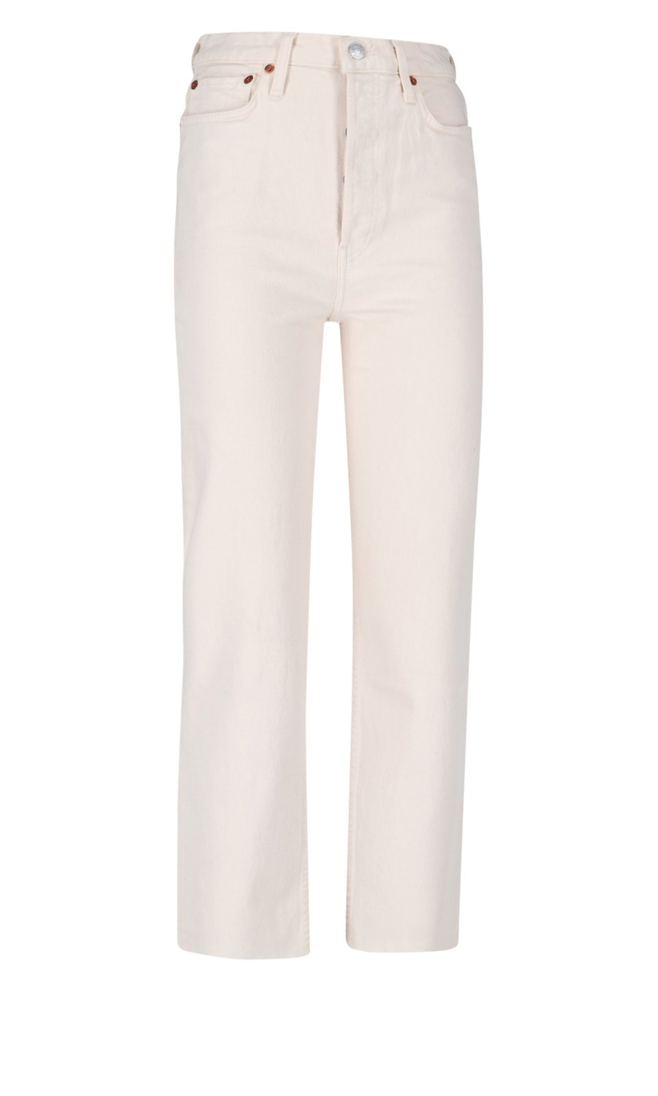 RE/DONE Stove Pipe Straight-Leg High Waisted Jeans