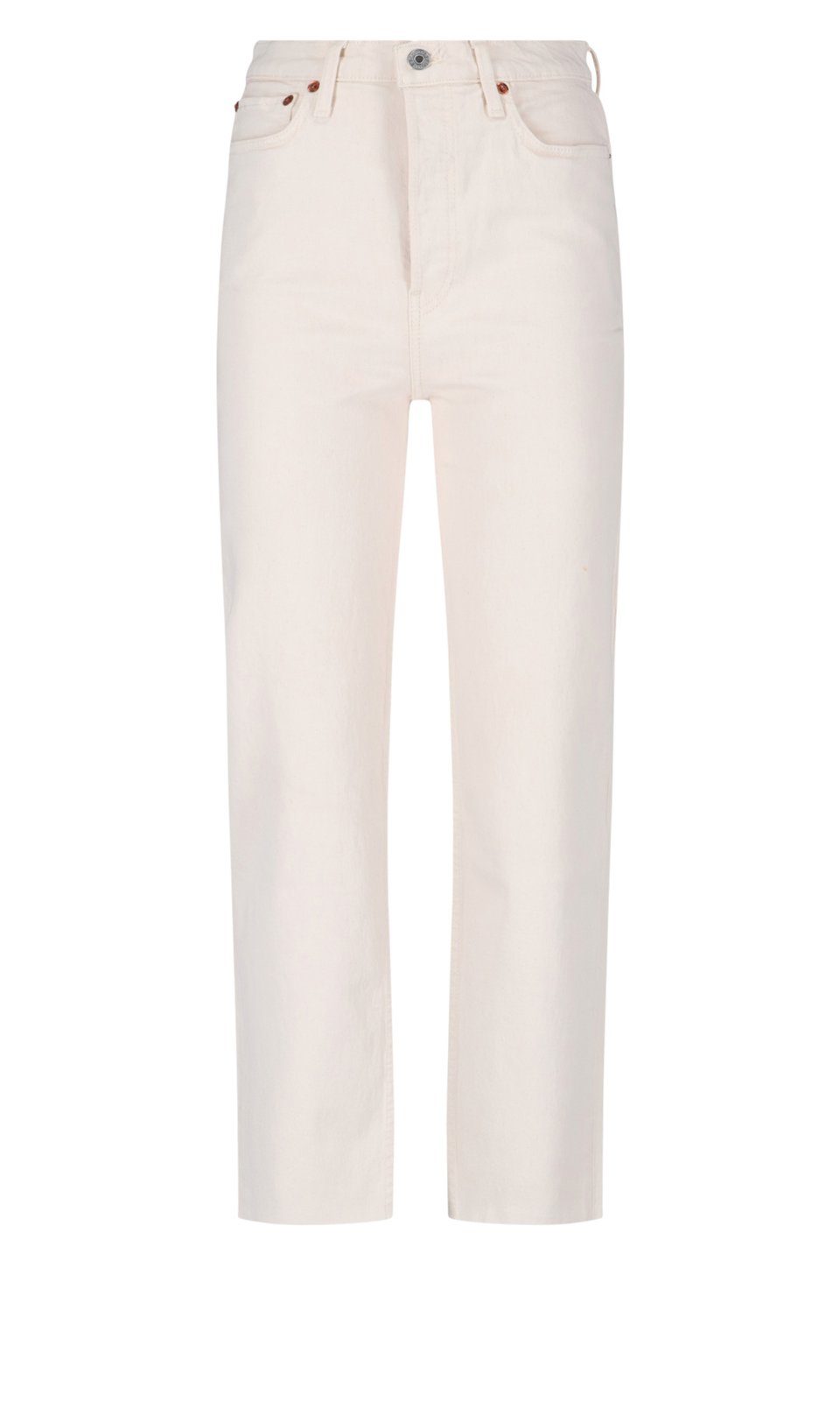 RE/DONE Stove Pipe Straight-Leg High Waisted Jeans