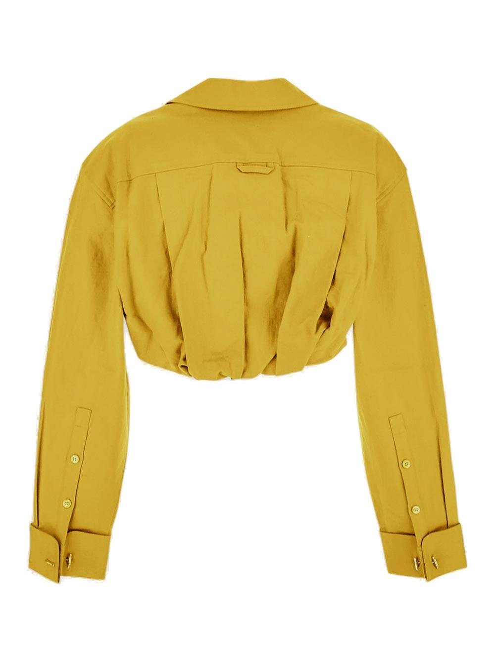Jacquemus Machou Cropped Long-Sleeved Top