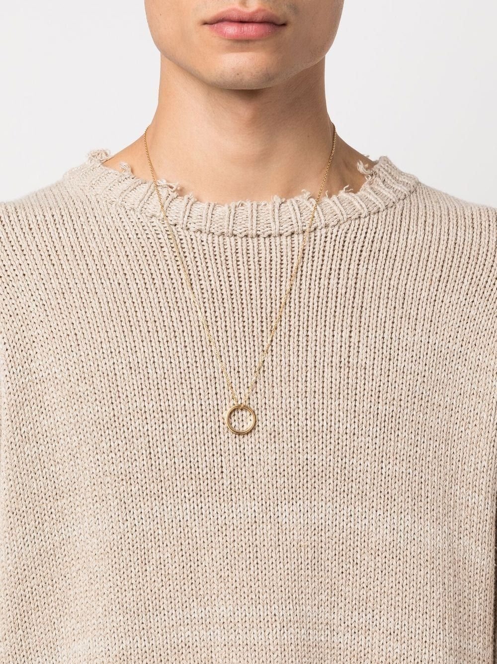 Maison Margiela Ring-Pendant Detailed Necklace