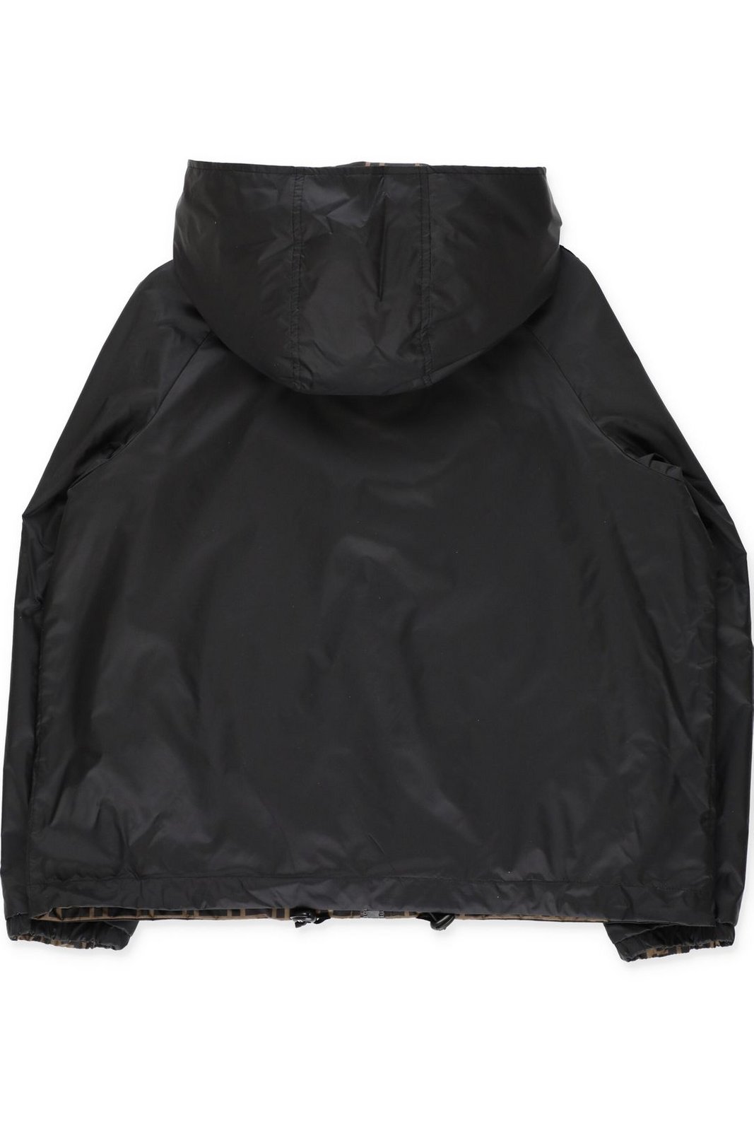 Fendi Kids Zip-Up Hooded Reversible Jacket