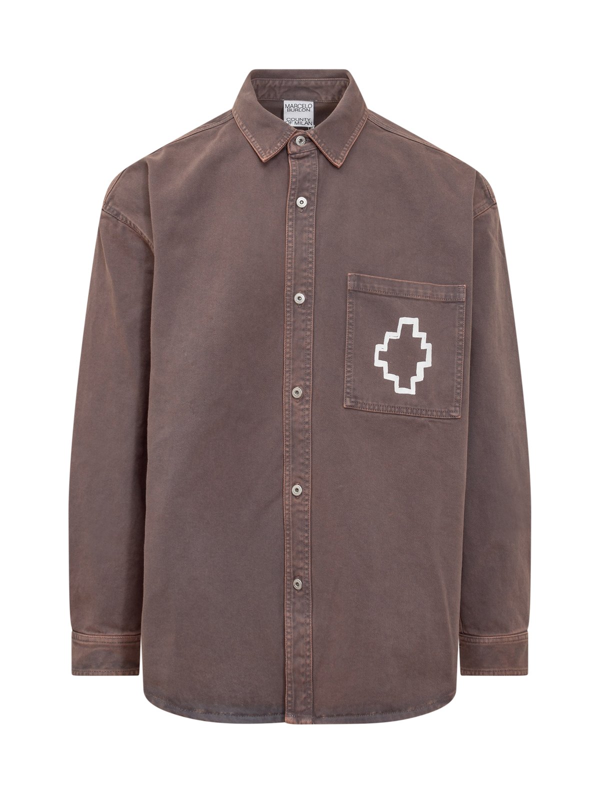 Marcelo Burlon County Of Milan Logo Printed Button-Up Shirt
